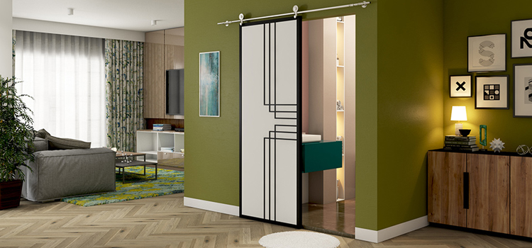 sliding bathroom door installation in The Villages